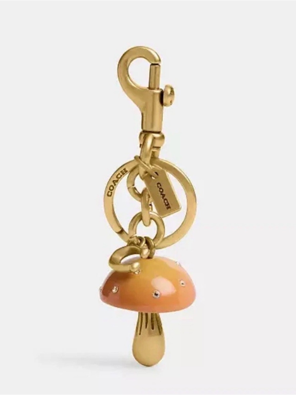 Coach Mushroom Charm KeyFob New